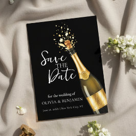 Invitación Elegant Champagne Save the Date Wedding