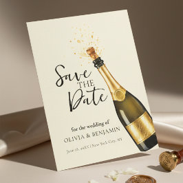 Invitación Elegant Champagne Save the Date Wedding