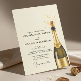 Invitación Elegant Champagne Wedding