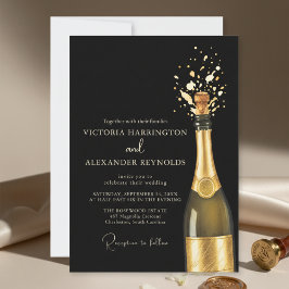 Invitación Elegant Champagne Wedding