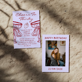 Invitación Elegant Cheers to Thirty Cocktail 30th Birthday