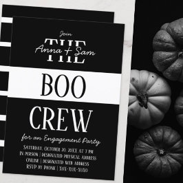 Invitación Elegant Chic Modern Striped Fall Engagement Party