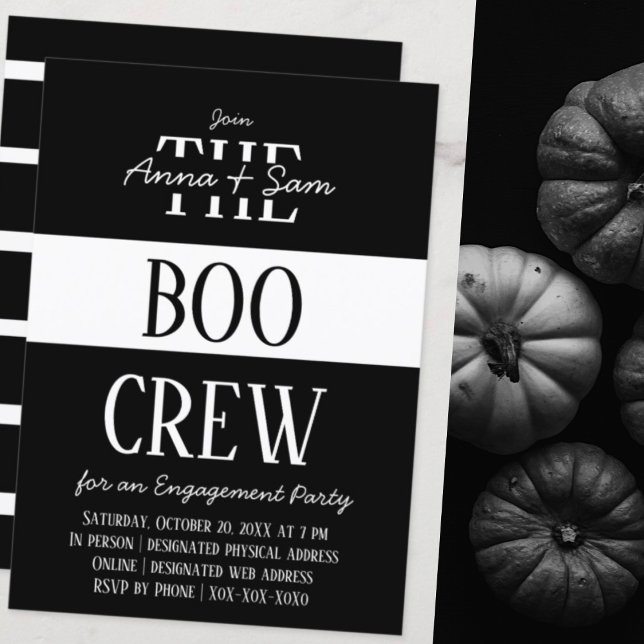 Invitación Elegant Chic Modern Striped Fall Engagement Party (Subido por el creador)