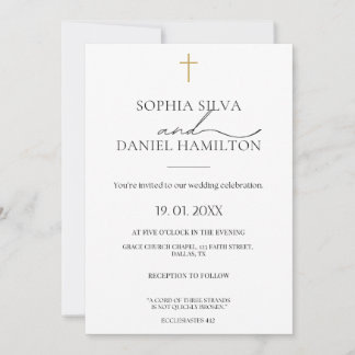 Invitación Elegant Christian Wedding Invitation 