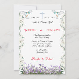 Invitación Elegant Christian Wedding Invitation Template
