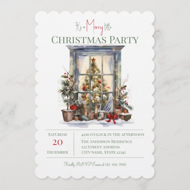 Invitación Elegant Christmas Holiday Invitation  (Anverso)