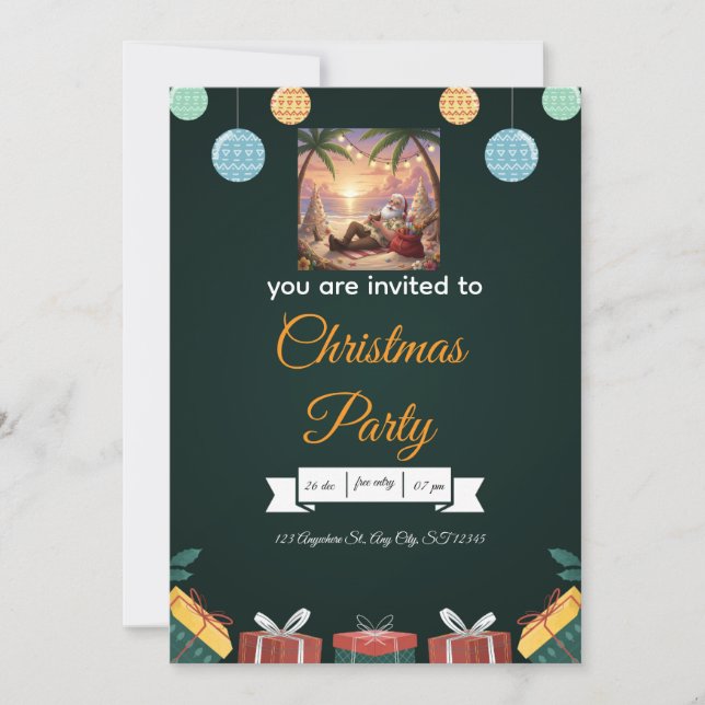 Invitación Elegant Christmas Invitation – A Festive Design  (Anverso)