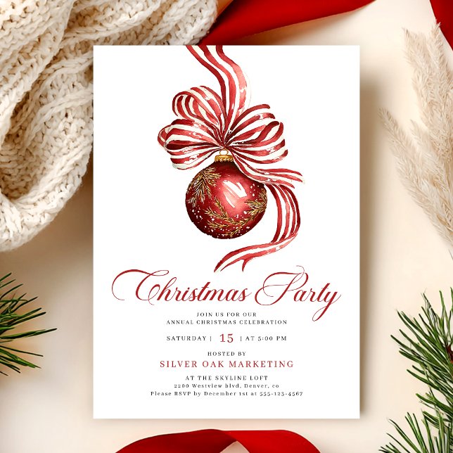 Invitación Elegant Christmas Party Corporate (Subido por el creador)