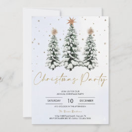 Invitación Elegant Christmas Tree Holiday Party Invitation