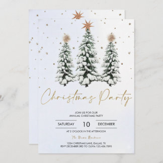 Invitación Elegant Christmas Tree Holiday Party Invitation