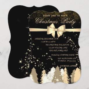 Invitación Elegant Christmas Trees,Company Christmas Party