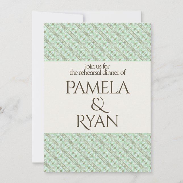 Invitación Elegant Classic Ivory Rehearsal Dinner Invitation (Anverso)