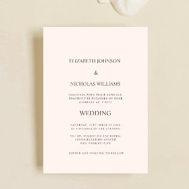 Invitación elegant classic minimalist wedding invitation