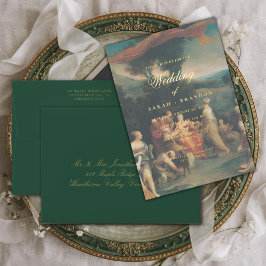 Invitación Elegant Classic Old painting Wedding