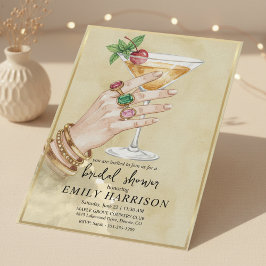 Invitación Elegant Cocktail Bridal Shower Invitation Art