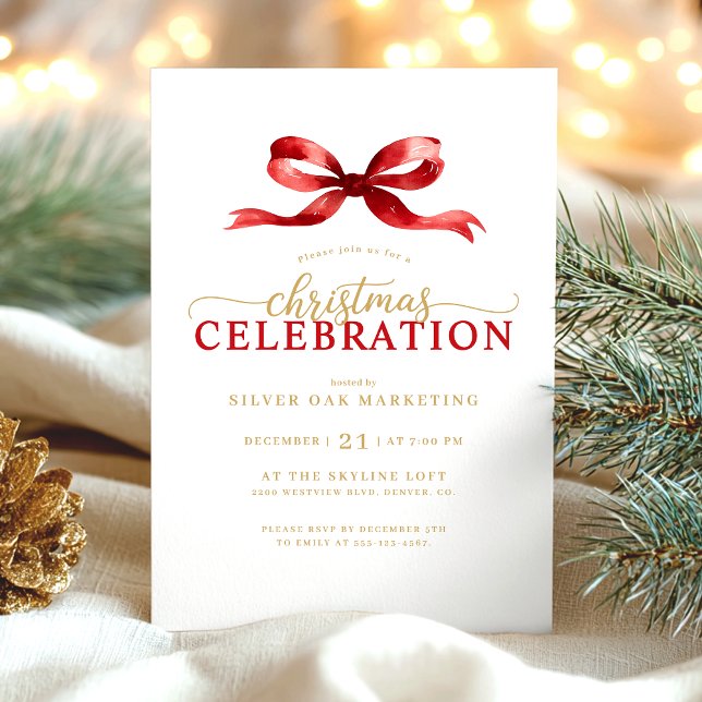 Invitación Elegant Corporate Christmas Party (Subido por el creador)
