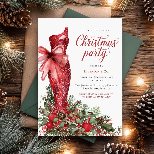 Invitación Elegant Corporate Christmas Party (Subido por el creador)