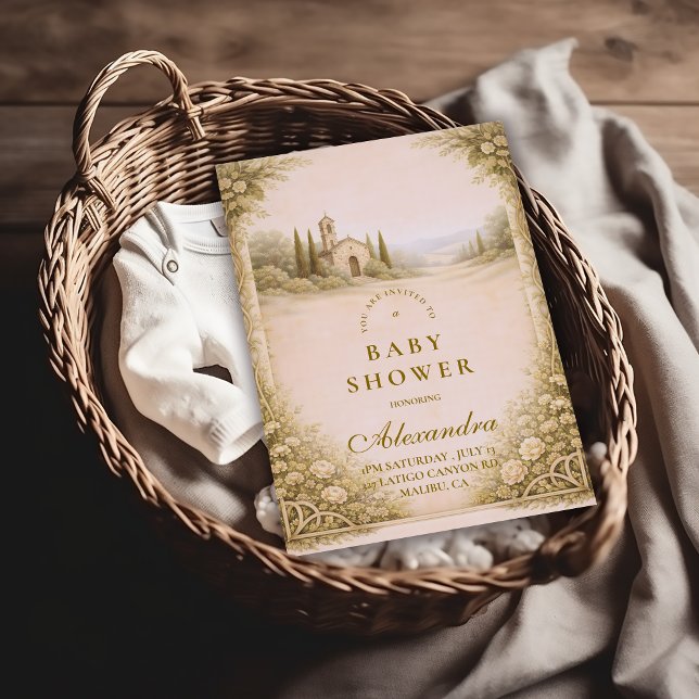 Invitación Elegant Countryside Garden Baby Shower (Subido por el creador)