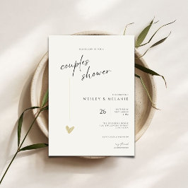 Invitación Elegant Couples Shower Calligraphy Typo Wedding