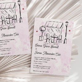 Invitación Elegant Courtyard Bistro Theme Romantic Wedding