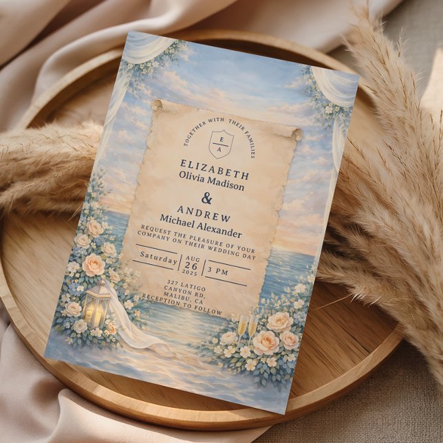 Invitación Elegant Cruise Ship Wedding (Subido por el creador)