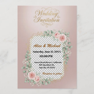 Invitación Elegant Custom Wedding Invitation – Minimalist