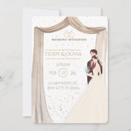 Invitación Elegant Custom Wedding Invitation - Romantic Bride