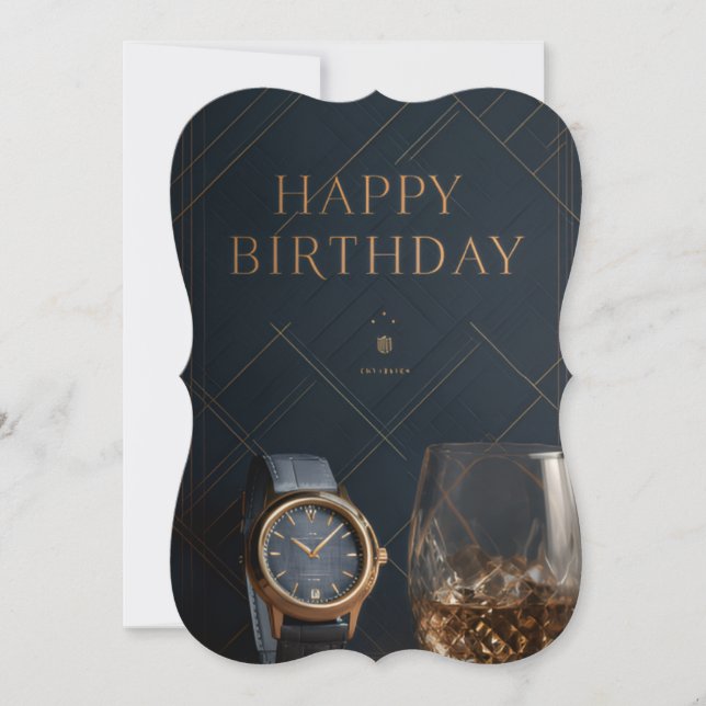 Invitación Elegant & Customizable Digital Birthday Invitation (Anverso)