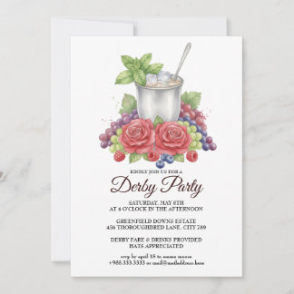 Invitación Elegant Derby Party Mint Julep Invitation