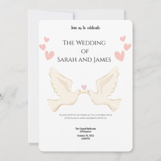 Invitación Elegant Digital Wedding Invitations | Modern, Flor
