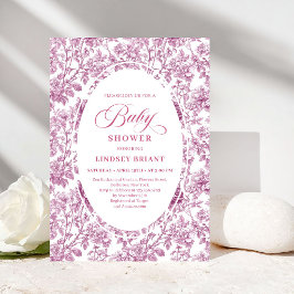 Invitación Elegant Dusky Pink Rose Gold Baby Shower Invite