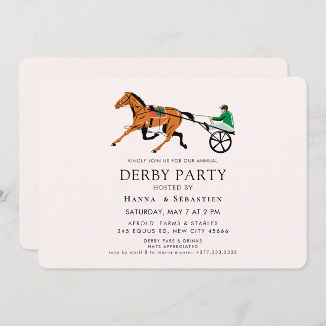 Invitación Elegant Equestrian Garden Party Invitation (Anverso / Reverso)