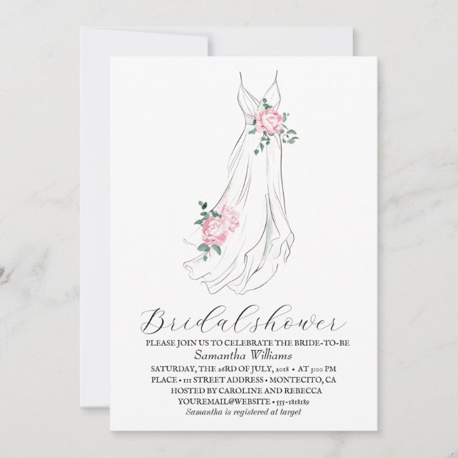Invitación Elegant Eucalyptus Greenery Bridal Shower  (Anverso)