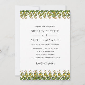 Invitación Elegant Eucalyptus Greenery Wedding