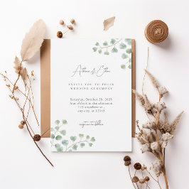Invitación Elegant Eucalyptus Greenery Wedding Invitation