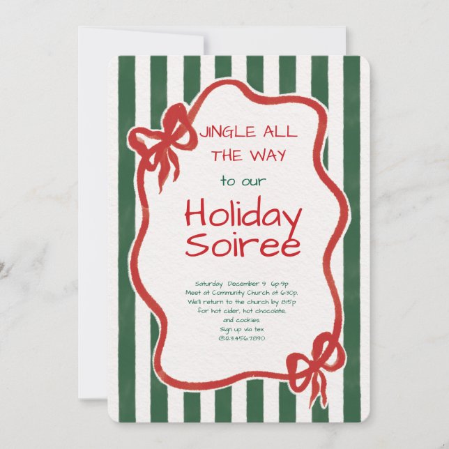 Invitación Elegant Festive Christmas Party Invitation (Anverso)