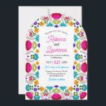 Invitación Elegant fiesta wedding white arched<br><div class="desc">Celebrate your special day with this elegant fiesta white arched wedding invitation that blends festive charm with refined modern style. The graceful arched shape adds a unique and stylish touch while the clean white background creates a soft and timeless setting for vibrant floral accents and delicate botanical details. Bright colorful...</div>