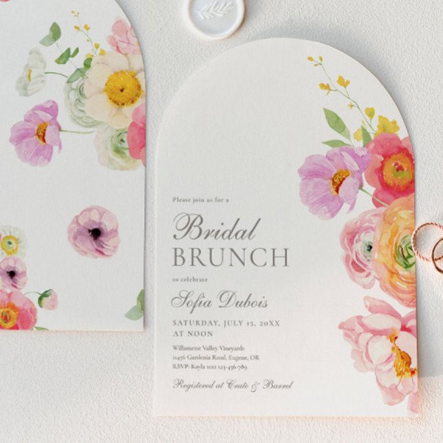 Invitación Elegant Floral Arch Bridal Shower Invitation (Subido por el creador)