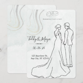 Invitación Elegant Floral Arch Wedding Suite