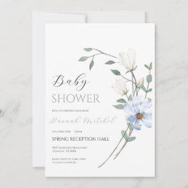 Invitación Elegant Floral Baby Shower Invitation Customizable
