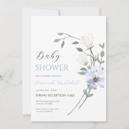 Invitación Elegant Floral Baby Shower Invitation Customizable