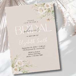 Invitación Elegant Floral Boho Bridal Shower