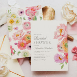 Invitación Elegant Floral Bridal Shower Invitation