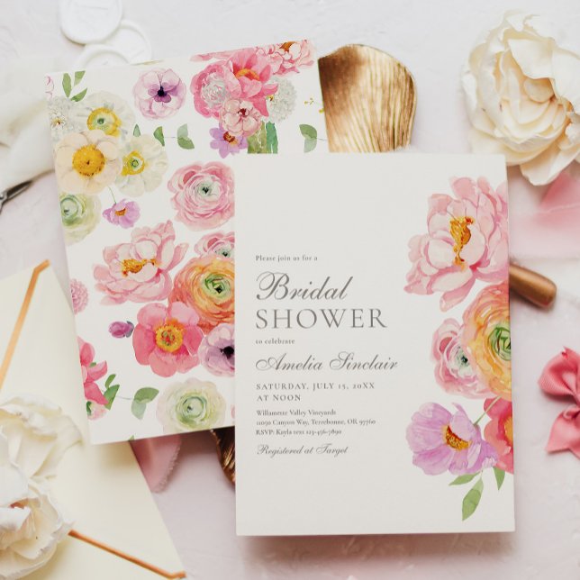 Invitación Elegant Floral Bridal Shower Invitation (Subido por el creador)