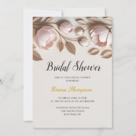 Invitación Elegant Floral Bridal Shower Invitation