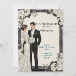 Invitación Elegant Floral Garden Custom Wedding Invitation