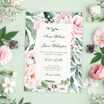 Invitación Elegant floral watercolor wedding<br><div class="desc">Elegant floral watercolor</div>
