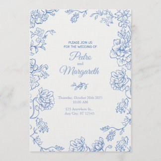 Invitación Elegant Floral Wedding Invitation