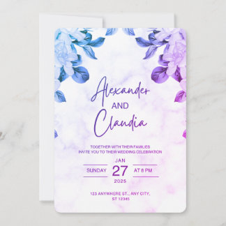 Invitación Elegant  Floral Wedding Invitation 