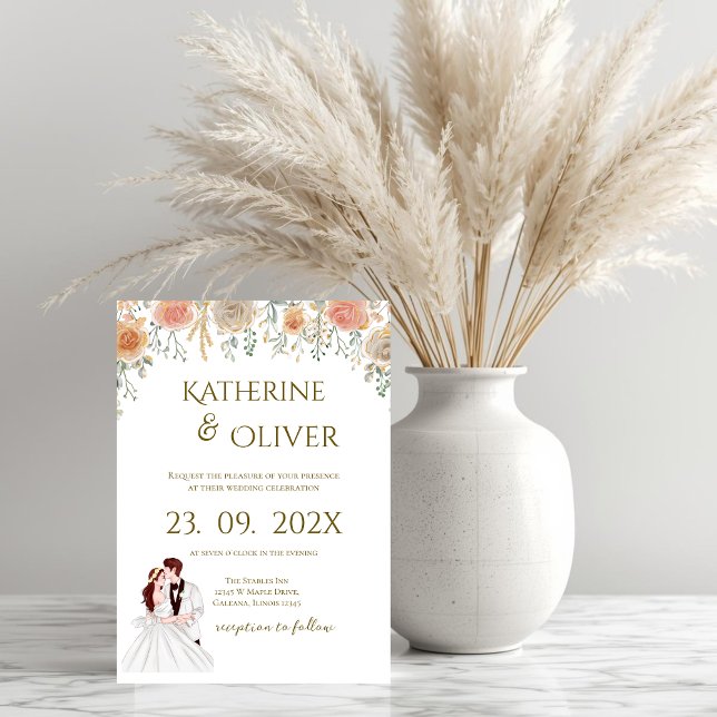 Invitación Elegant Floral Wedding Invitation (Subido por el creador)